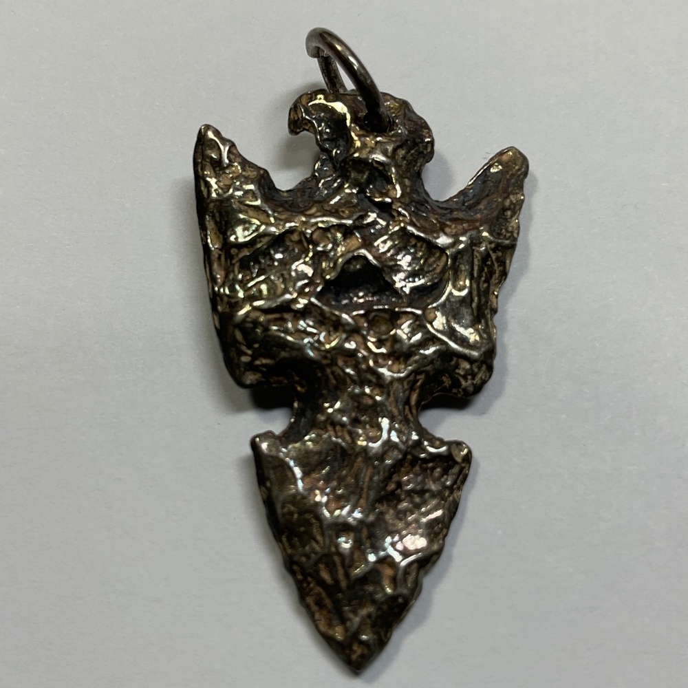 Vintage Solid Sterling Silver Thunderbird Pendant… - image 1